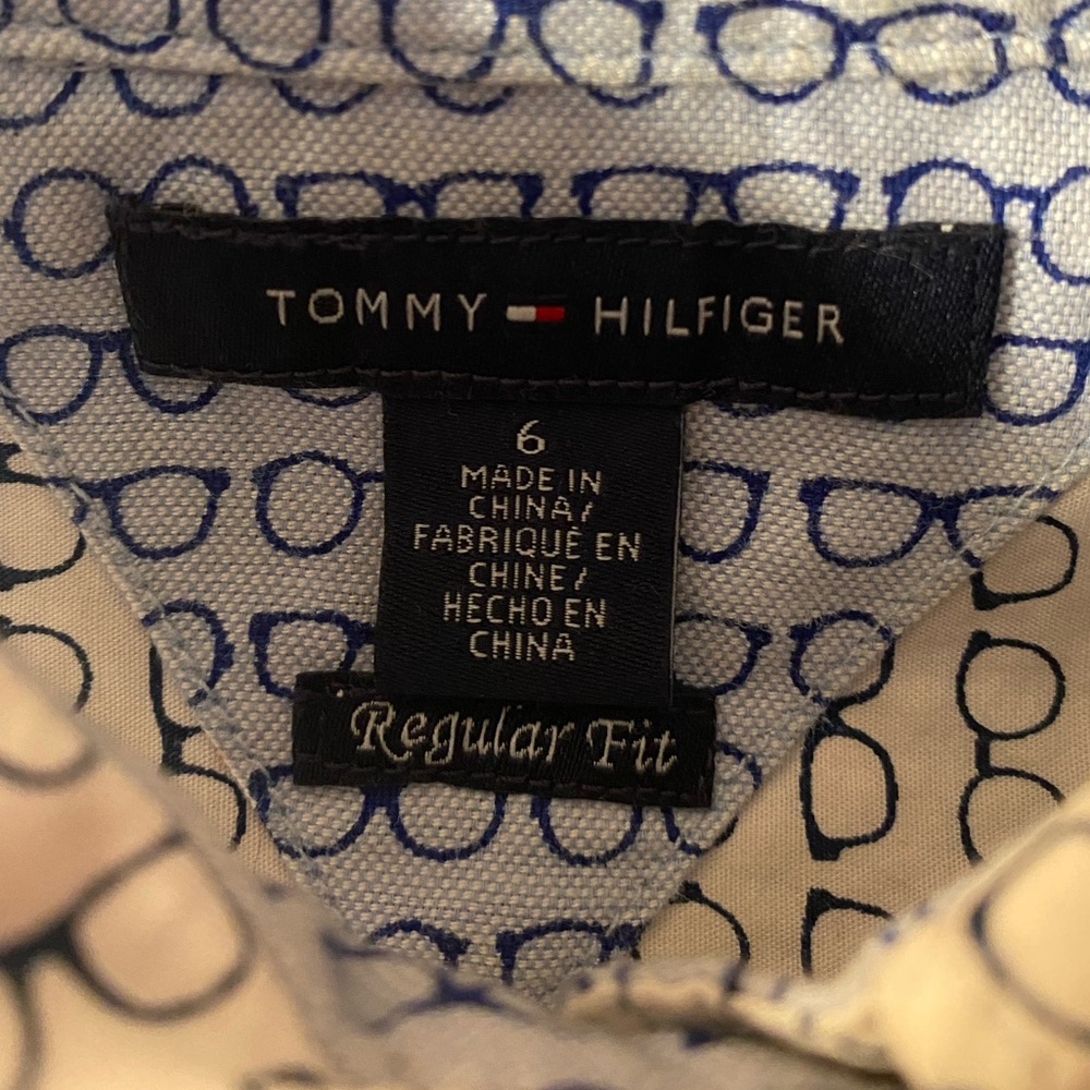 Tommy Hilfiger Long Sleeve Glasses Woman’s Button Up